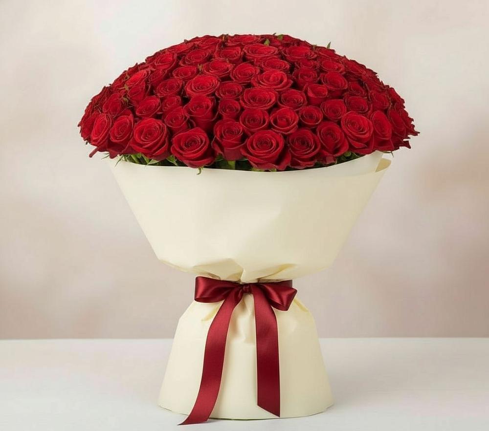 Букет 101 Красная роза Милано в Задоно-Кагальницкой