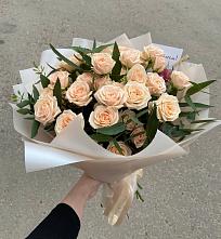 Букет Кремовые розы Латте в Задоно-Кагальницкой
