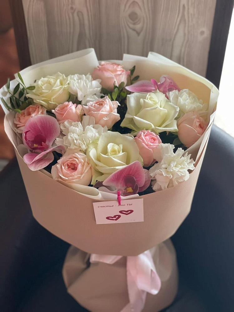 Букет цветов из: Орхидеи, Розы и Гвоздики в Задоно-Кагальницкой