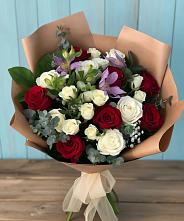 Букет цветов из:  Розы и Альстромерии #REPLACE_PRED# Задоно-Кагальницкой