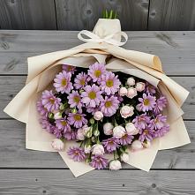 Букет цветов из:  Розы и Хризантемы в Задоно-Кагальницкой