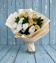 Букет цветов из:  Розы и Хризантемы в Задоно-Кагальницкой