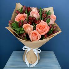 Букет цветов из:  Розы и Альстромерии в Задоно-Кагальницкой