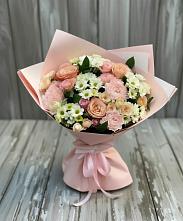 Букет цветов из:  Гвоздики, Розы и Хризантемы в Задоно-Кагальницкой