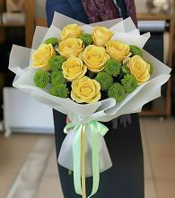 Букет цветов из:  Хризантемы и Розы #REPLACE_PRED# Задоно-Кагальницкой