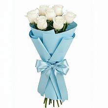 Букет 7 белых роз Проуд в Задоно-Кагальницкой