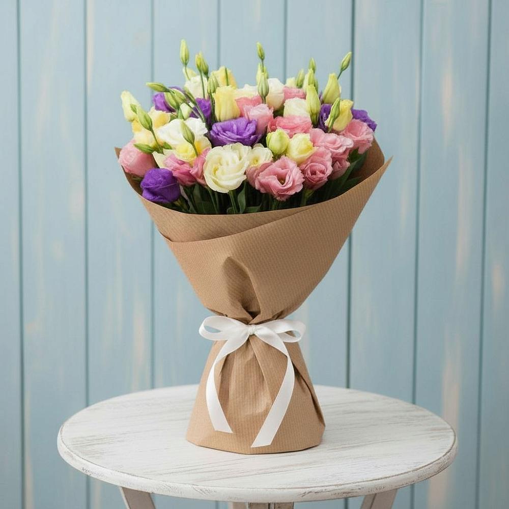 Букет цветов из: Лизиантусы в Задоно-Кагальницкой