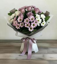 Букет цветов из:  Хризантемы и Розы в Задоно-Кагальницкой