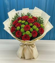 Букет цветов из:  Розы и Хризантемы #REPLACE_PRED# Задоно-Кагальницкой