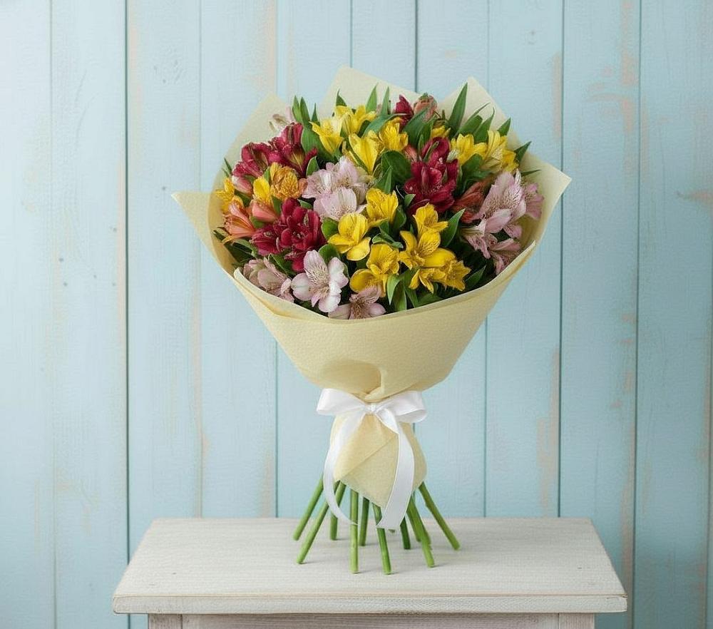 Букет цветов из: Альстромерии в Задоно-Кагальницкой