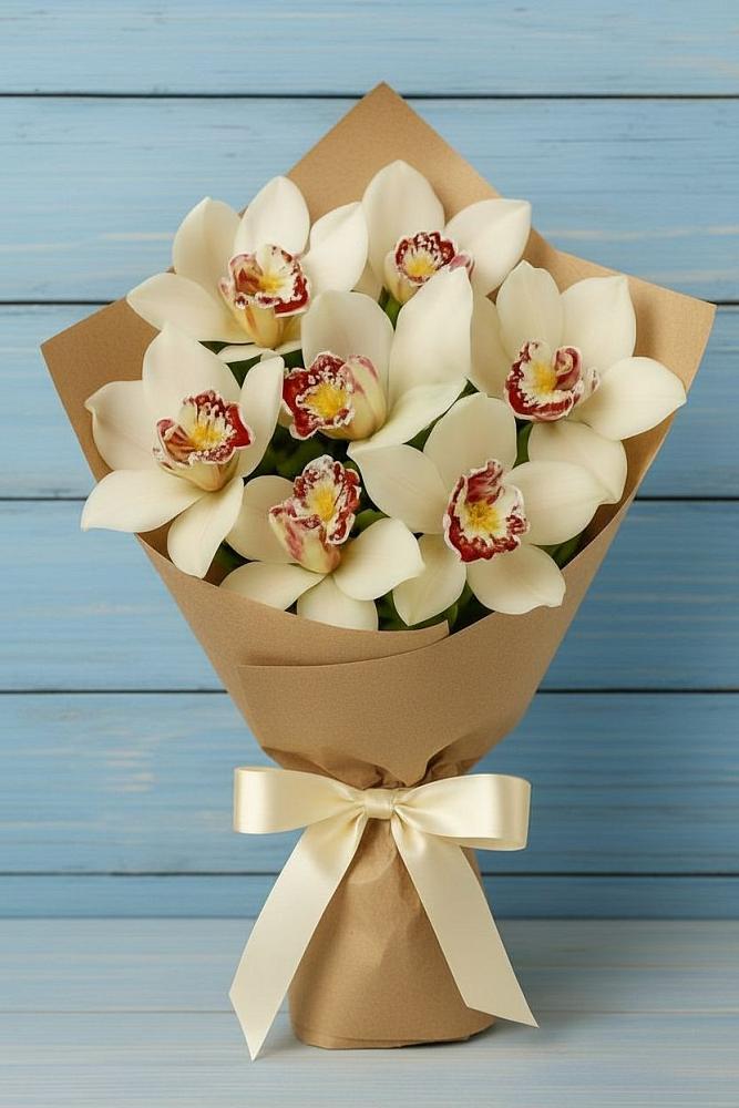 Букет цветов из: Орхидеи и Розы в Задоно-Кагальницкой