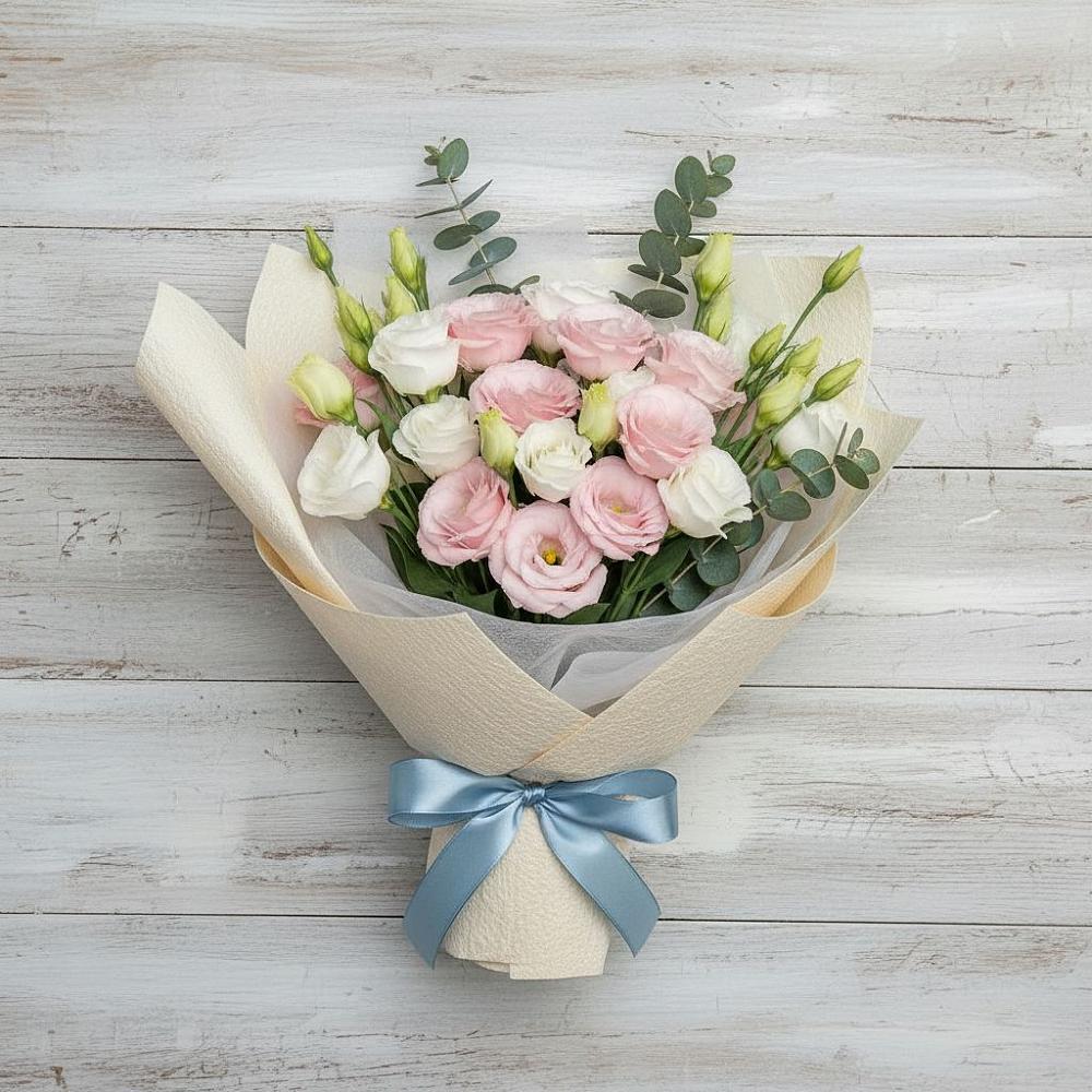 Букет цветов из: Лизиантусы в Задоно-Кагальницкой